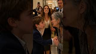 😢 “Don’t Touch Her!” — The Little Boy Protected The Old Woman In Front Of Everyone #hearttouching