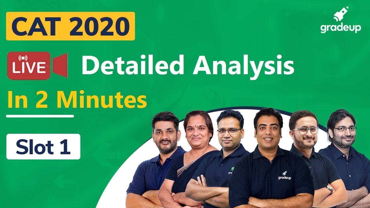 🔴CAT 2020 Detailed Analysis In 2 Minutes | Paper Pattern, Expected Cut-off, | Gradeup