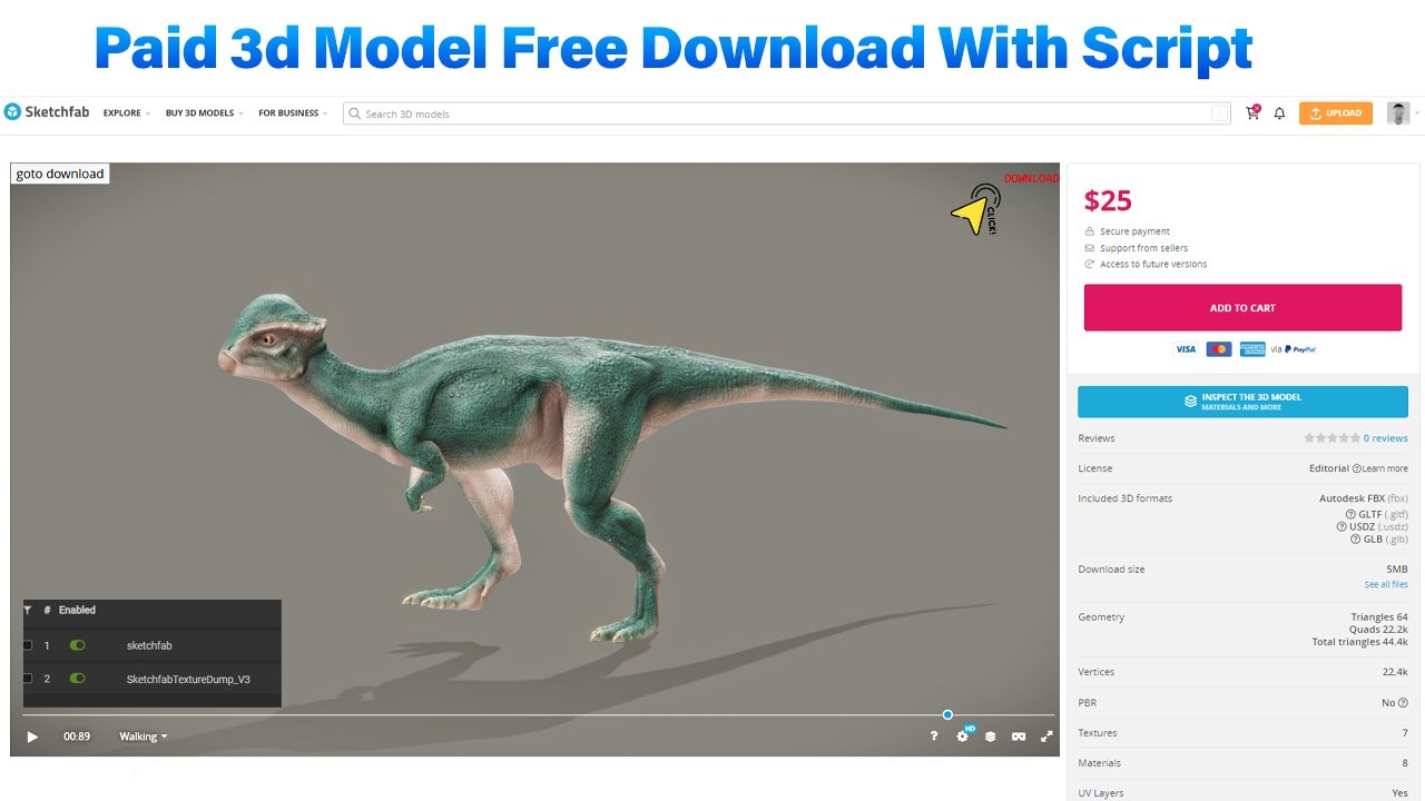 How to Download Paid Sketchfab 3D Models for Free (2025) | Sketchfab Ripper & Code Method