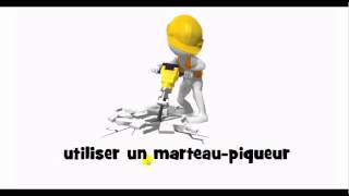 French pronunciation = utiliser un marteau piqueur
