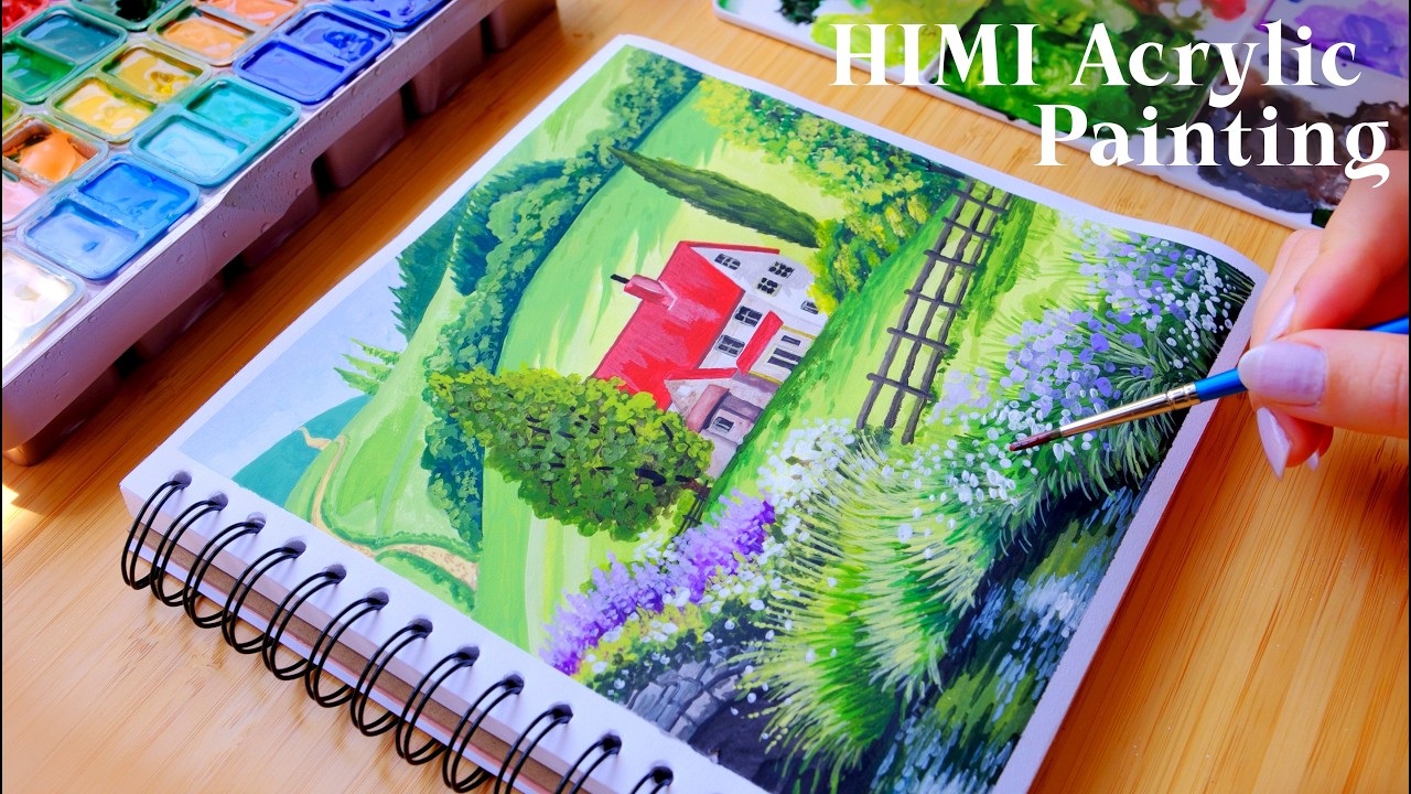 New HIMI Acrylic Palette Unboxing 🌱 Satisfying Art Videos