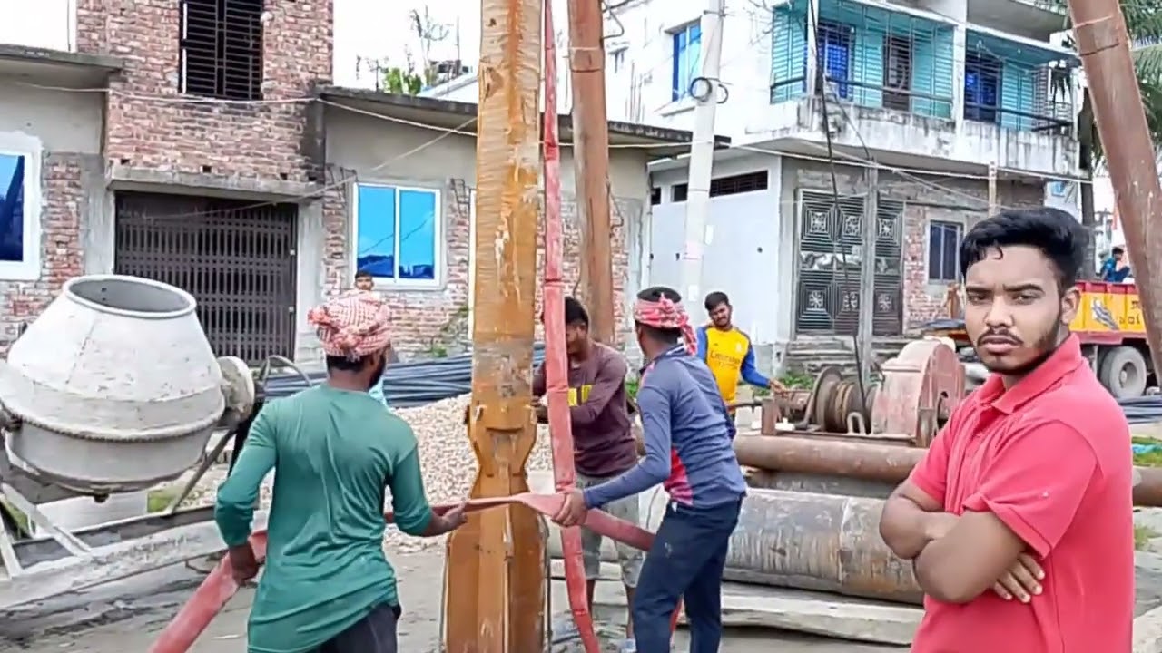  আজ থেকে পাইলিং এর কাজ আরম্ভ হলো 