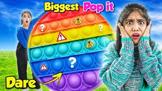 Giant POP it🪀Dare CHALLENGE!! दुनिया का सबसे बड़ा पॉप इट 😱