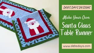 Santa Claus Table Runner : Christmas Tabletop Sewing Tutorial