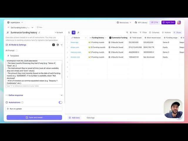 How to get funding history for a list of companies | Databar.ai