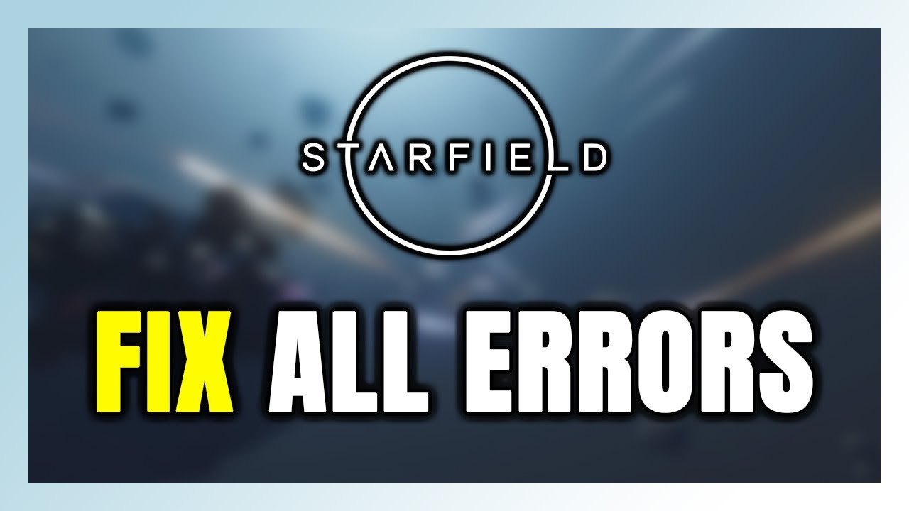 How to FIX Starfield All Errors - YouTube