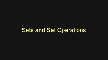 Python Tutorial - Sets and Set Operations