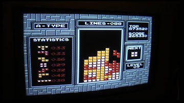 TETRIS NES PAL lvl 9, 31 tetris in a row