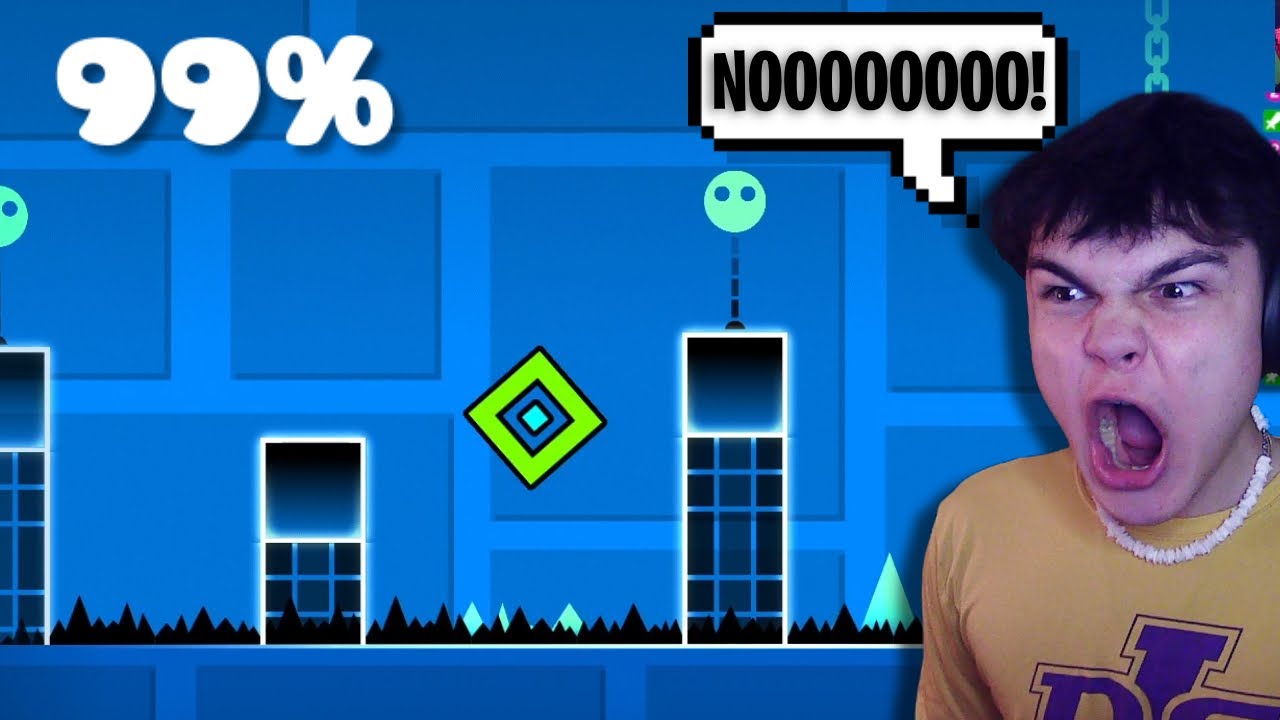 RAGE is real... (Geometry Dash for the first time) - YouTube