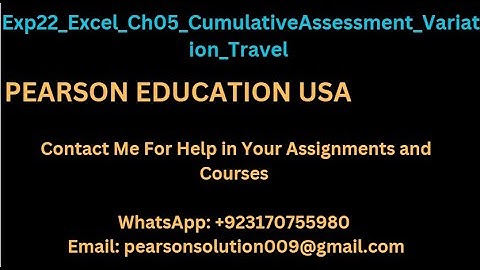 Exp22_Excel_Ch05_CumulativeAssessment_Variation_Travel |Exp22 Excel Ch05 CumulativeAssessment Travel