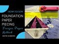 How to sew foundation paper piecing no tear freezer paper method with mx domestic