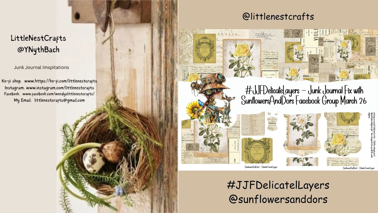 #jjfDelicateLayers @SunflowersAndDors-A Delicate Florals floating pocket