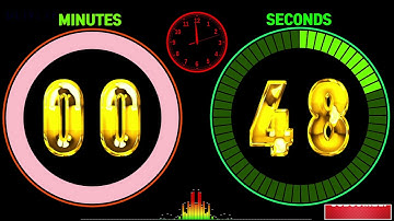 Colorful Big two Circle 1 minute  timer  countdown alarm🔔