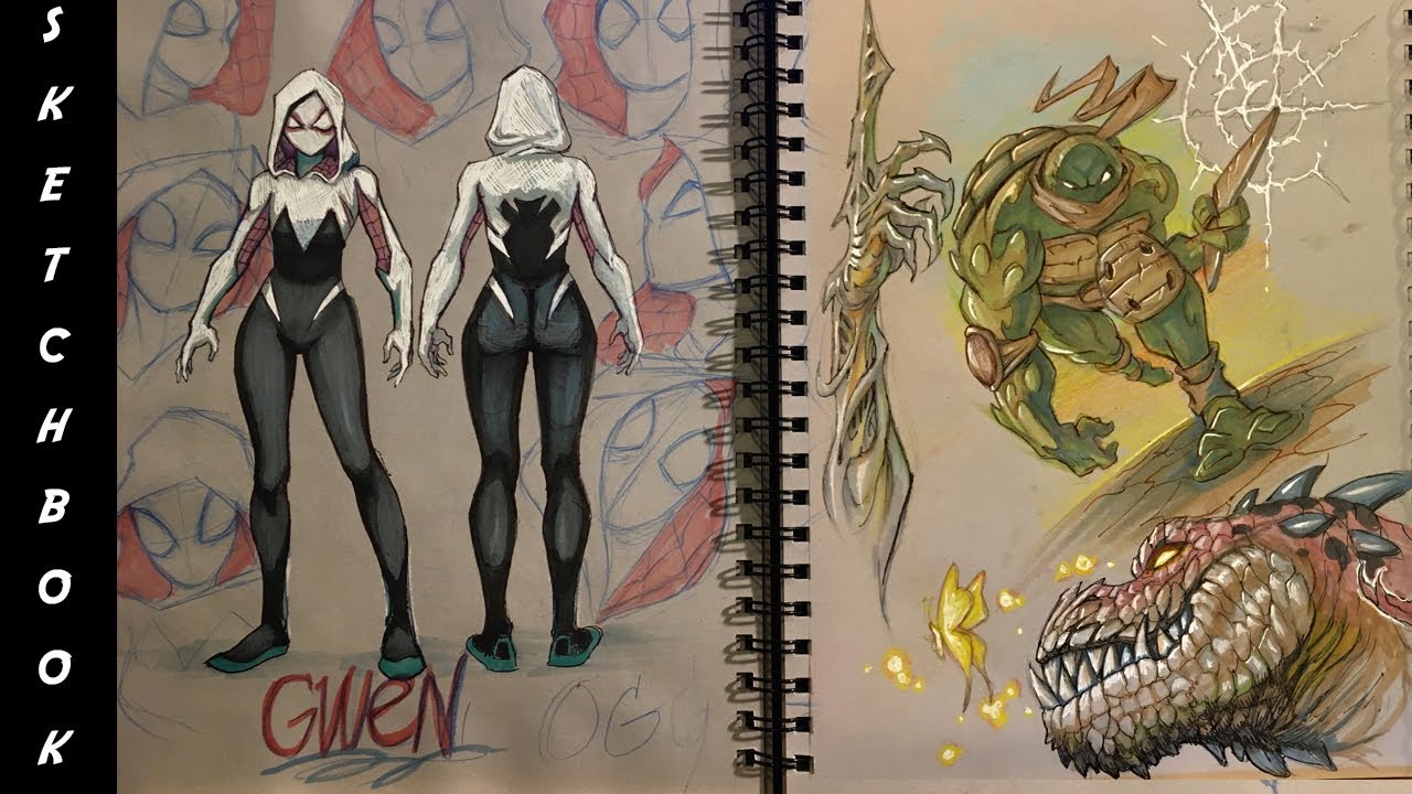 Toned Sketchbook Tour Flip Through - YouTube
