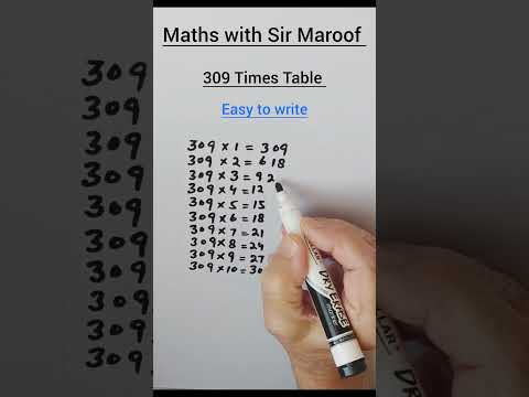 309 Times Table Mathstricks Informative Easyhack Maths Viral Shortvideo Knowledge 