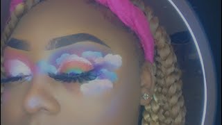 Pink Rainbow Cloud Eyeshadow Tutorial❗️🌈💋