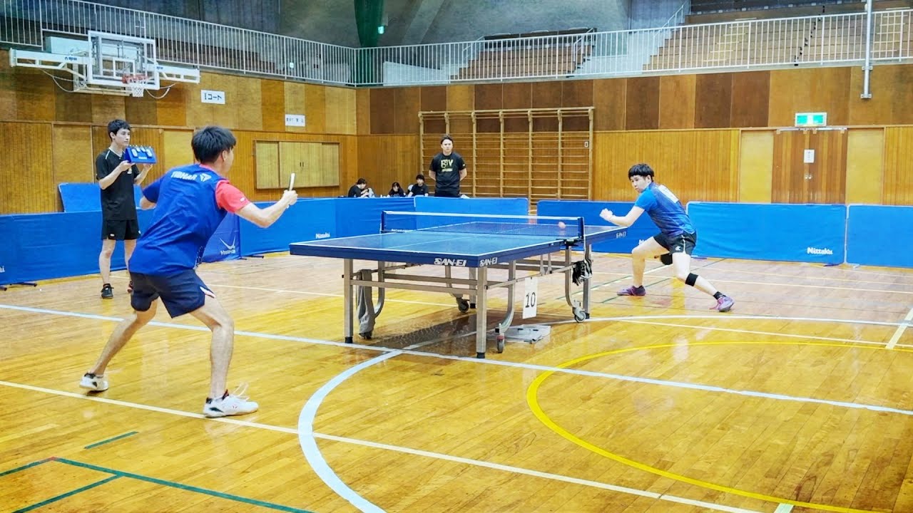 【決勝戦】関西クラブ 木村選手と対決。硬式表ソフトプレイヤーのお手本となるミート打ちの上手さです。