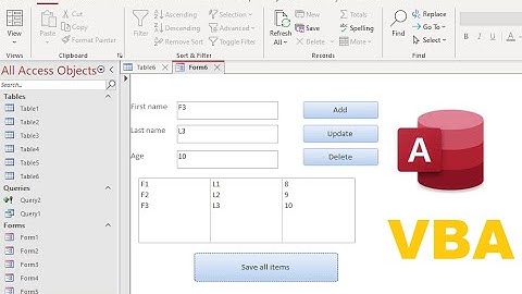 How to save all items listbox into table MS access database Using forms VBA