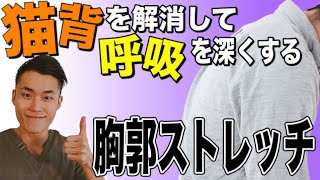 猫背を解消して呼吸を深くする 胸郭ストレッチ Youtube