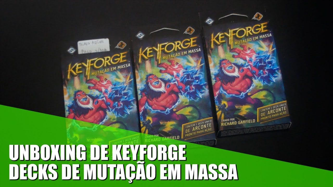 Unboxing decks de Keyforge coleção Mutação em Massa (Mass Mutation ...