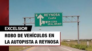 Se viraliza robo de vehículos en autopista Reynosa; gobierno de NL confirma hecho