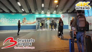 [4K] Walk Tour in BRUSSELS AIRPORT ~ The Heart of Europe - BELGIUM 🇧🇪