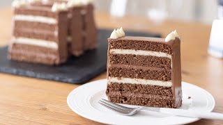 チョコレートのバタークリームケーキの作り方 Chocolate Butter Cream Cake｜HidaMari Cooking