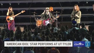 Fritz Hager performs for UT Tyler's homecoming week