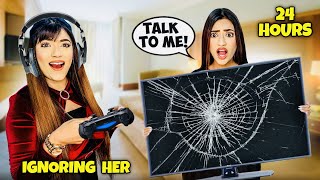 Ignoring *SAMREEN ALI* For 24 Hours Challenge | *gone wrong* 😭| Mahjabeen Ali