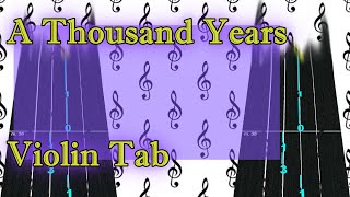 Video thumbnail of "A Thousand Years no violino Violin Tab Tutorial #athousandyears #violintab #athousandyearsnoviolino"