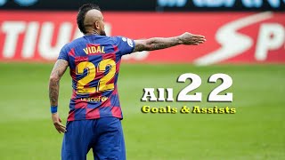 Arturo Vidal All 22 Goals & Assists For Barcelona (2018-2020)