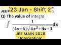 Q) If I(x)=3 integral ∫1dx/((4x+6)√(4x^2+8x+3)),I(0)=√3/4, then I(1)= #jee2026 #maths