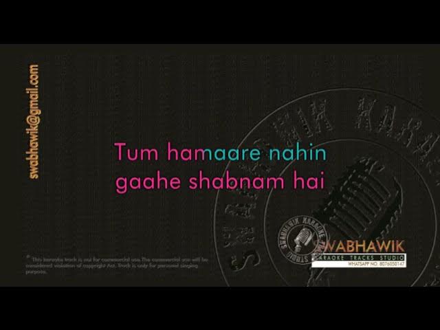 TUM HAMARE NAHI TO KYA GHAM HAI WITH LYRICS