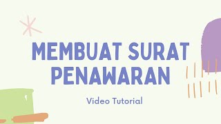 Cara Membuat Surat Penawaran menggunakan MS.Word [Tutorial MS.Word]