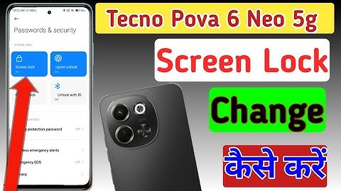 Tecno Pova 6 Neo 5g screen lock kaise change kare/ Tecno Pova 6 Neo pattern lock change kaise kare