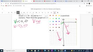Adding and Sketching Vectors Algebraically