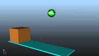 3D ball bounce on box (animation test)