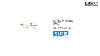 Safety Pins Bag PK6 QZ9572 SINGLE