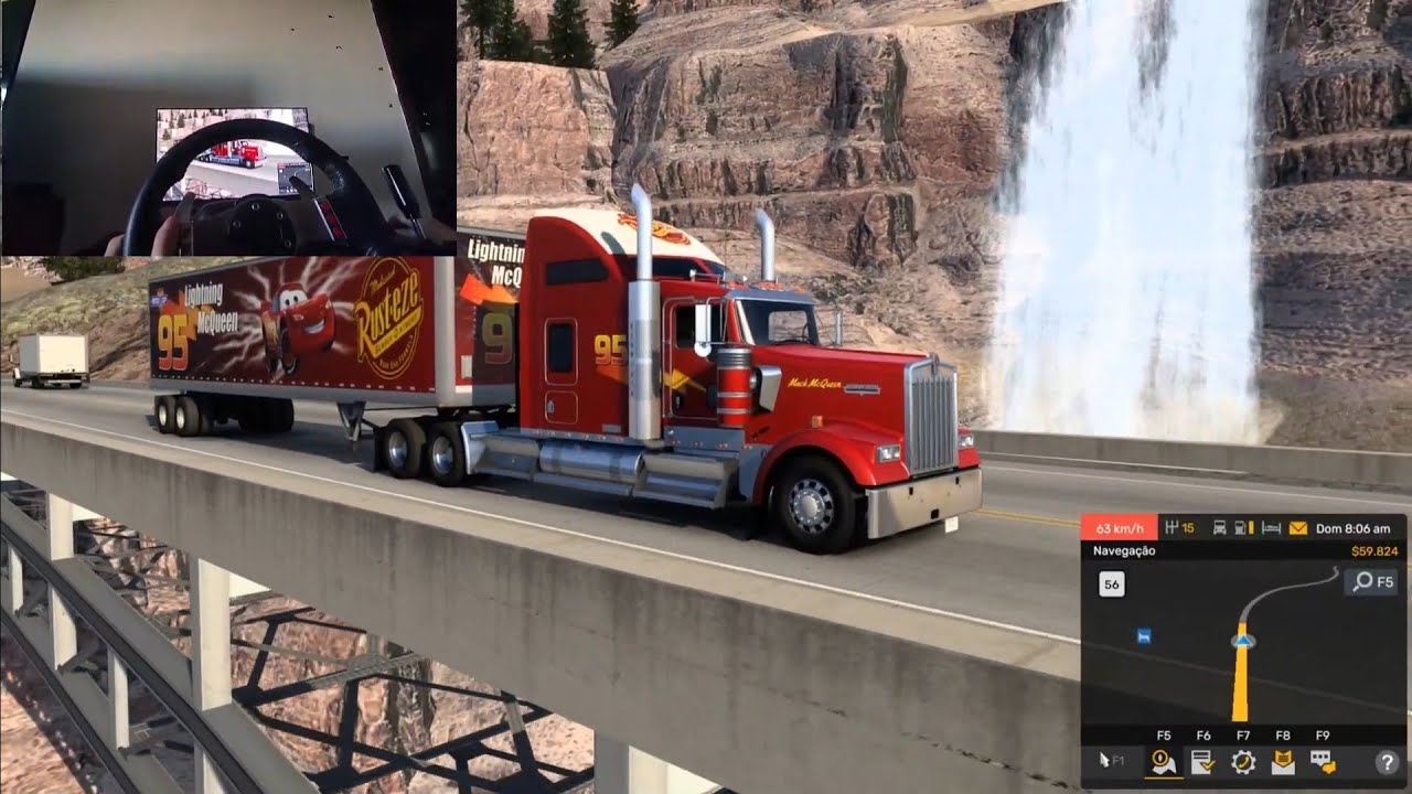 Mack Visitando Radiator Springs - American Truck Simulator - Logitech G27 (Cars Movie)