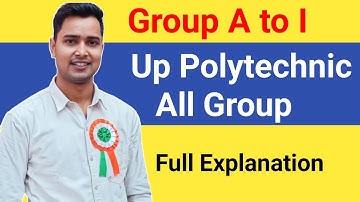 Up Polytechnic Entrance Exam 2025 All Groups Related Information, JEECUP 2025 Group A to Group I