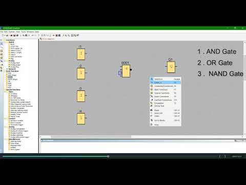 Siemens Logo PLC Basic Function Tutorial (AND, OR, NAND, XOR, NOR, NOT) Gate Programming