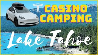 Camping Near Lake Tahoe Fire in my Tesla Model Y | S1:E8