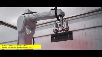 Cutting cakes with FANUC M-20iB/25C for clean and food environments