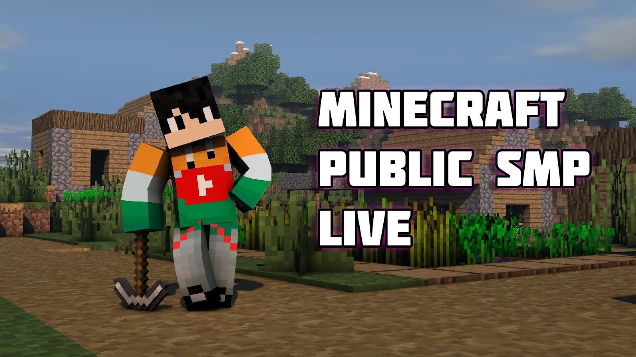 MINECRAFT PUBLIC SMP LIVE DAY #3 JAVA + PE 24/7 | Cracked Supported ...