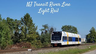 NJ Transit Light Rail along the River Line October 2023