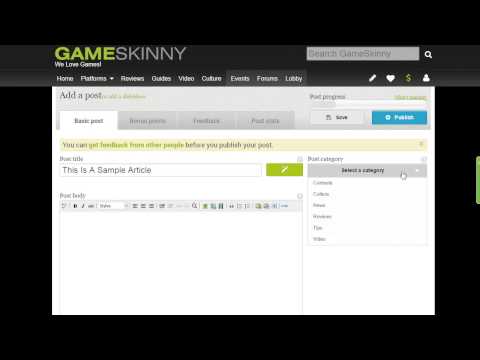 Gameskinny Tutorial: Writing An Article