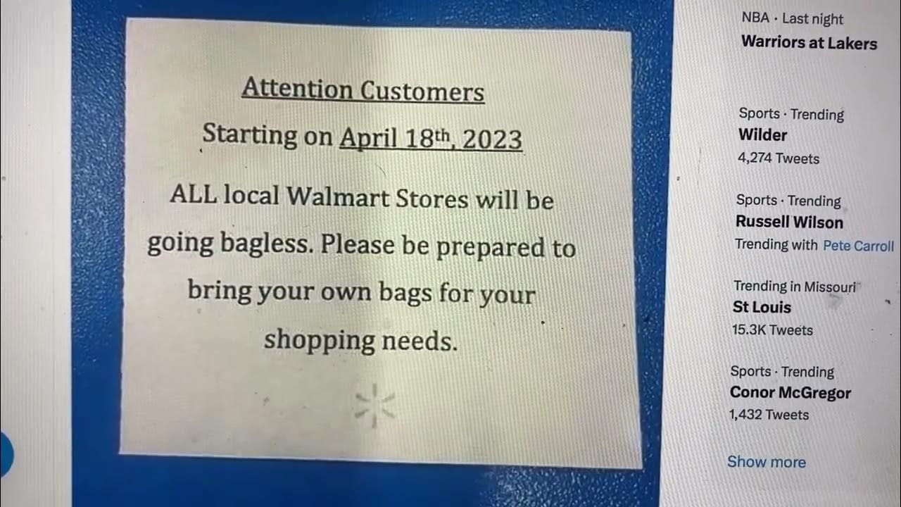 Walmart Going "Bagless?" YouTube