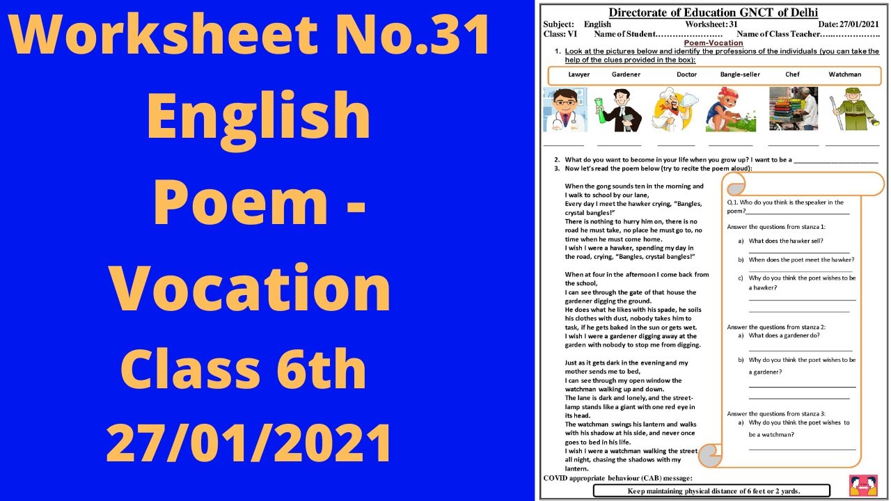 worksheet-31-english-class-6-27-01-2021-english-class-6-english-worksheet-31-youtube