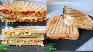 Sandwiches faciles et rapide avec le pain de mie سندويتشات سريعة بخبز التوست بحشوات مختلفة