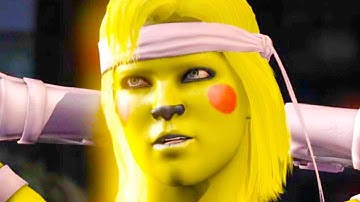 Mortal Kombat XL - Pikachu Sonya PC Mod Performs Intro Dialogues On All Stages Vs All Characters